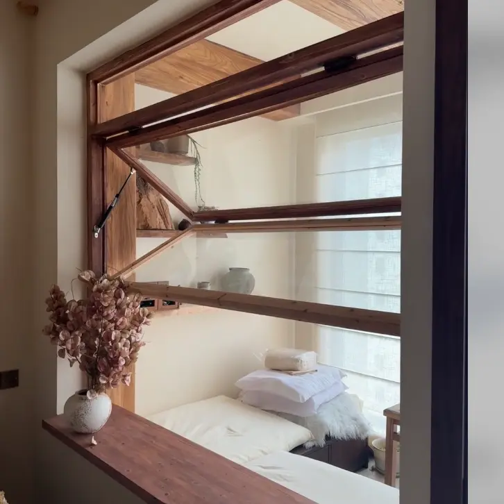 Alüminium ərintisi üst menteşəli pəncərələr