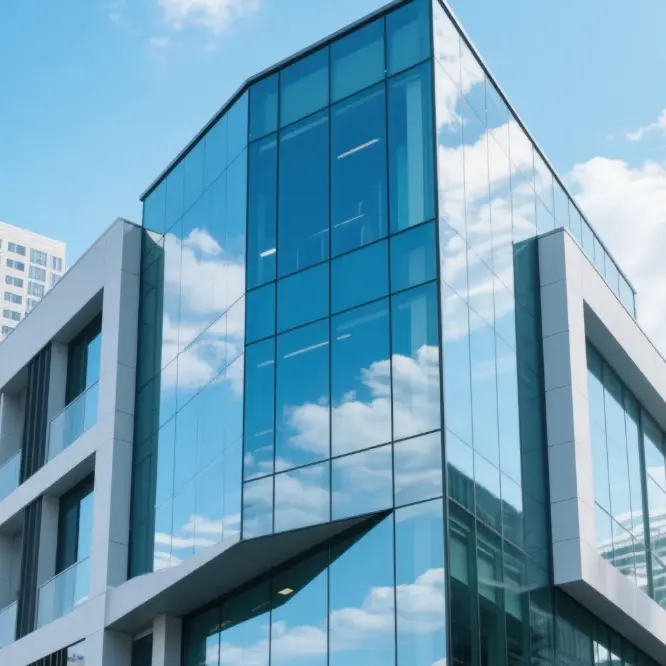 Pərdə divarları üçün temperli şüşə